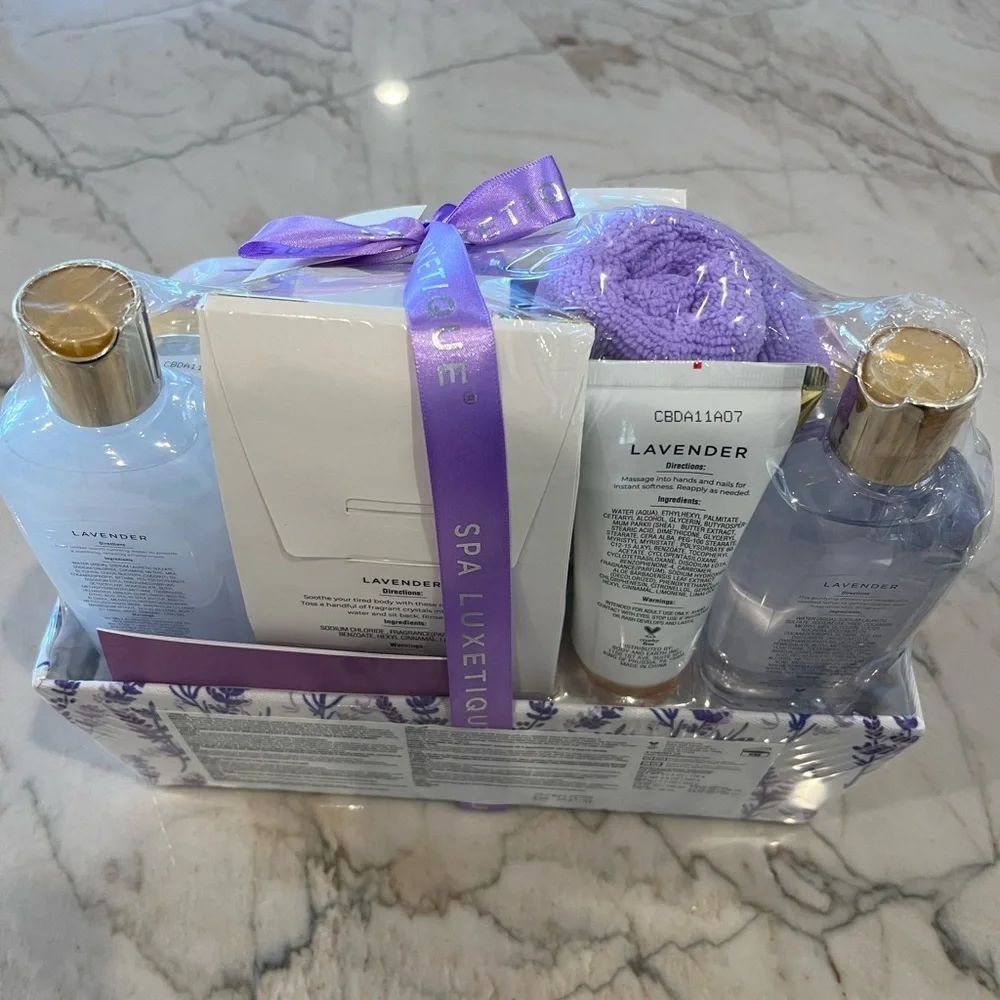 Spa Luxetique Lavender Spa Kit 12 Pcs Lavender Scented Spa Gift Set NEW!